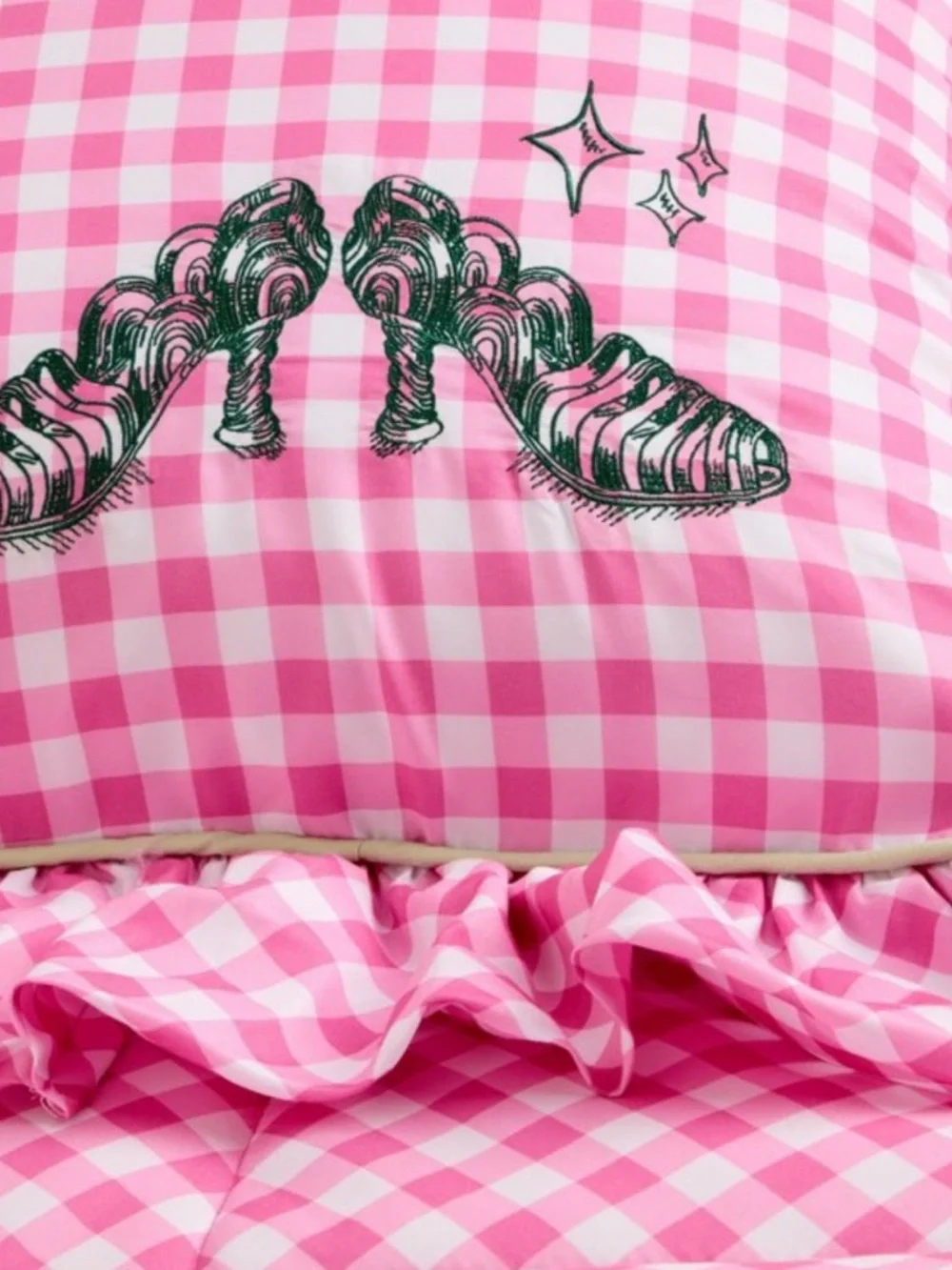 WICKED NWT For Good x Katie Kime Twin gingham Comforter set
